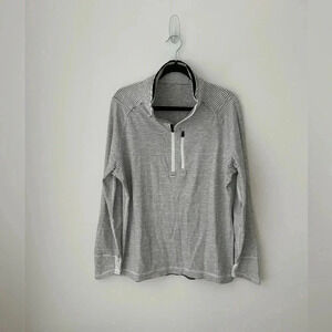 Lululemon 1/4 zip  striped running shirt